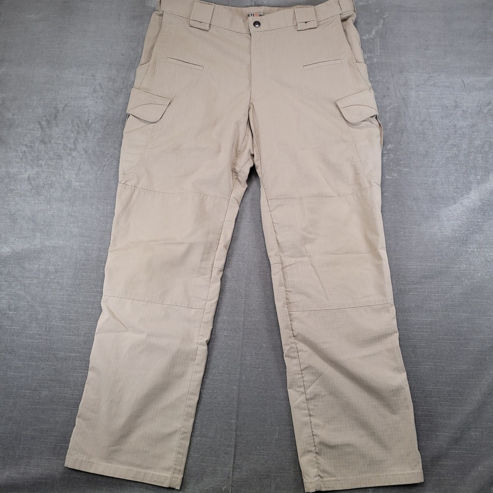 5.11 Tactical Mens Actual Sz 36x31 Khaki Ripstop Cargo Pants Tan Utility Outdoor